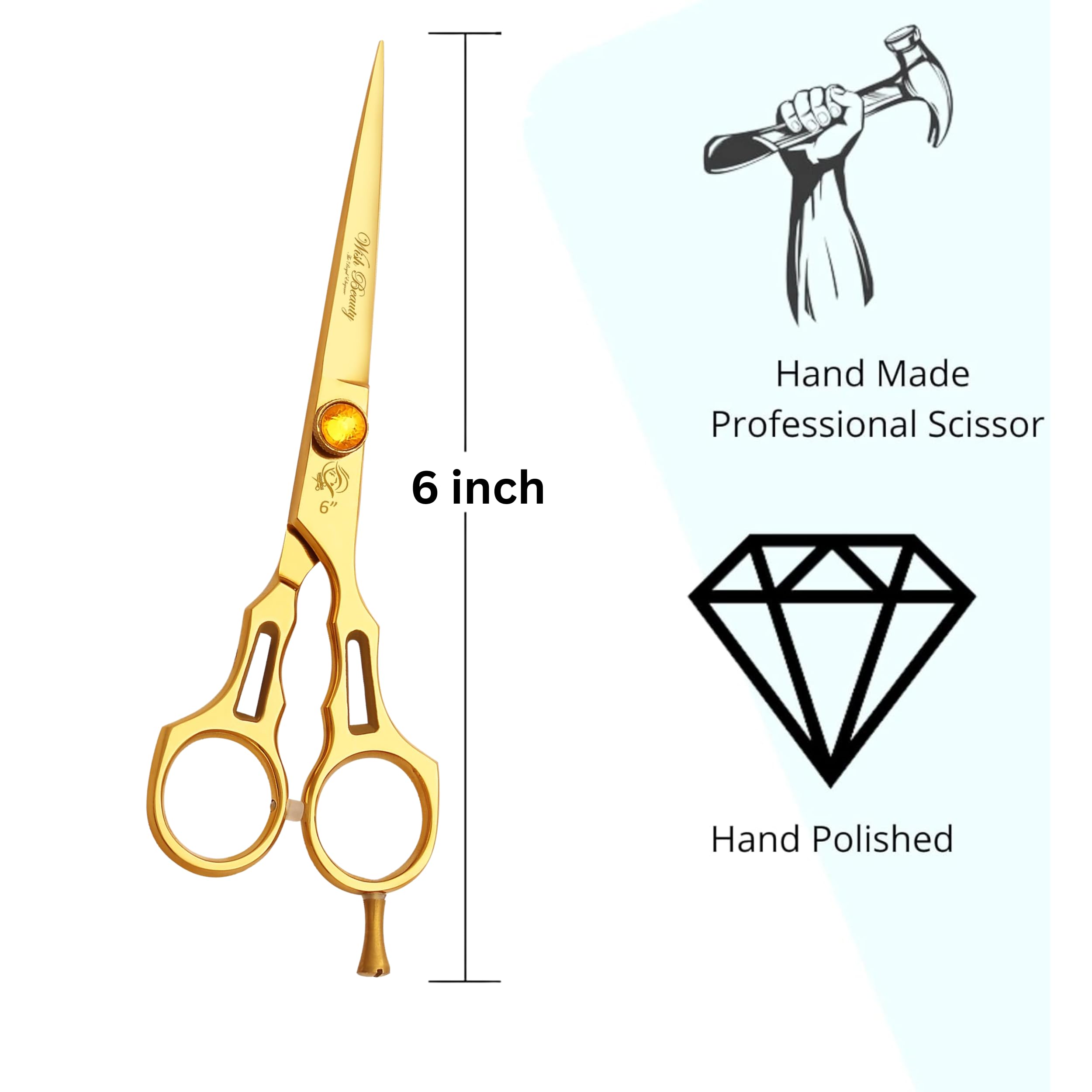 Wishbeauty 6" Hairdressing Scissors - Image 4
