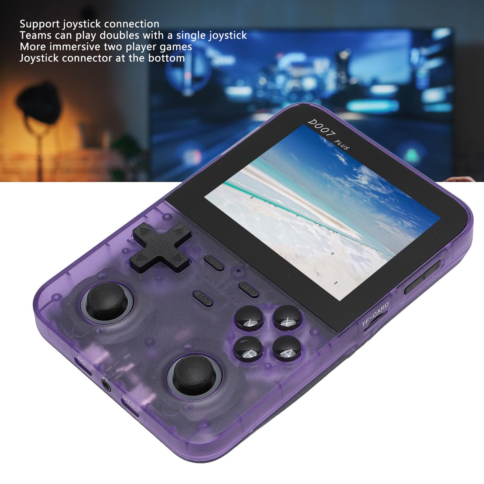 Console de Jeu Portable Rétro D007, écran IPS 640 X 480 3,5 Pouces, Console de Jeu Vidéo de Poche Portable 2500 MAh, Prend en Charge 9 émulateurs Grand Public, Carte SD 64 Go