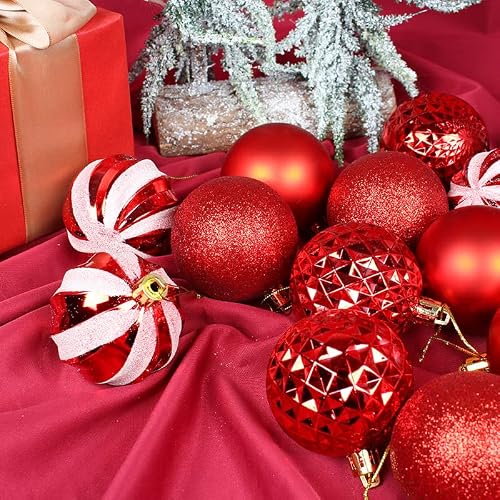 Christmas Ball Ornaments, 16Pcs Shatterproof Plastic Christmas Tree Decorations With Hanging Loop For Xmas Tree Holiday Party Home Decor (Yellow) #TOP3