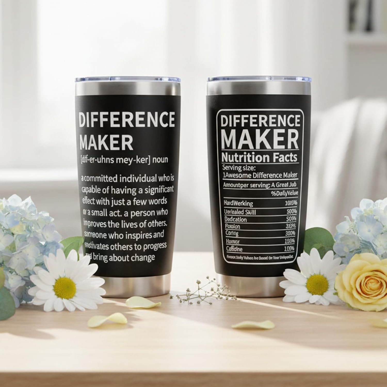 Difference Maker Gifts Cup Tumbler, Work Anniversary Employee Appreciation Gifts, Thank You for Men Women Teachers Bestfriend Boss Mugs Coffee, Inspirational Present for Coworkers Nurses Week image 5