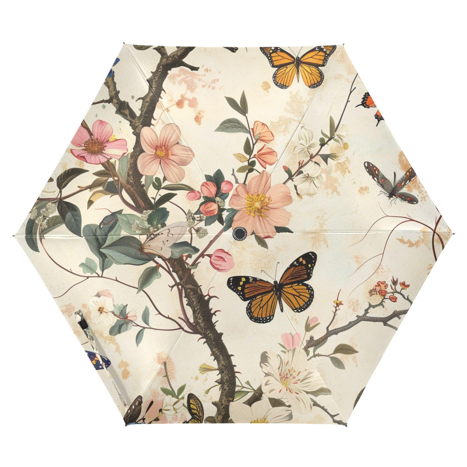 ALAZA Travel Compact Umbrella, Outer Space Art Galaxy Magical Tiger Automatic Open Rain Umbrella for Men and Women