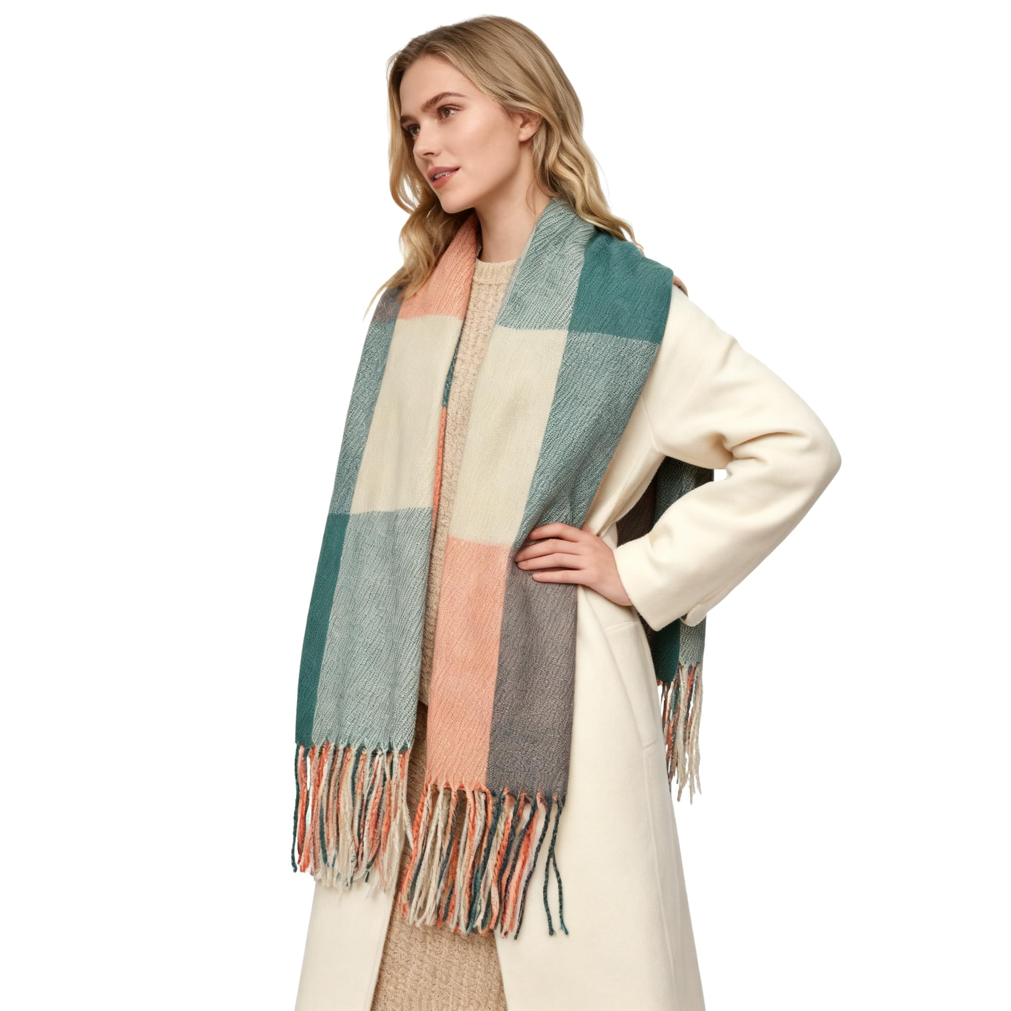 Miss Lulu Ladies Scarves Winter Warm Tartan Shawls Cashmere Feel Wraps for Women