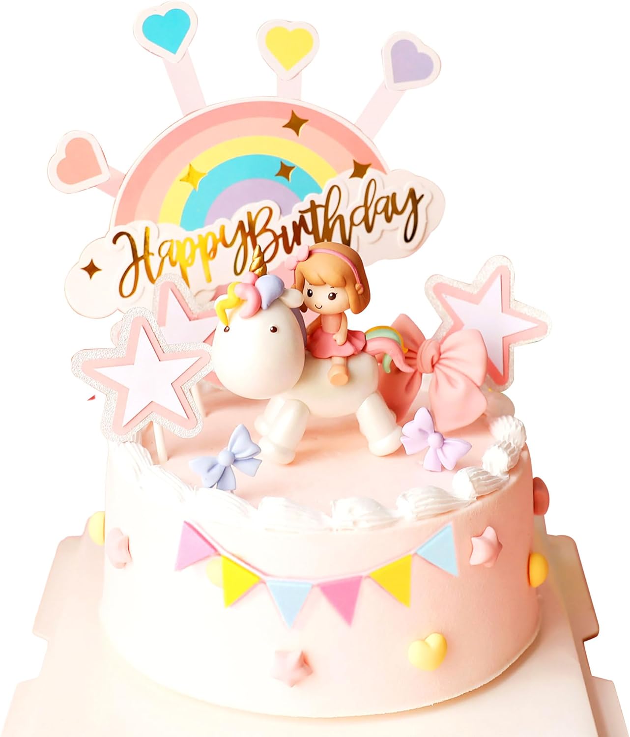 Cialda In Ostia Per Torta Rettangolare UNICORNO ARCOBALENO, Personalizzata Con Nome Commestibile Disco Dolce Torte Cialde Ostie Cake Topper Decorazioni 46 - Foto 4