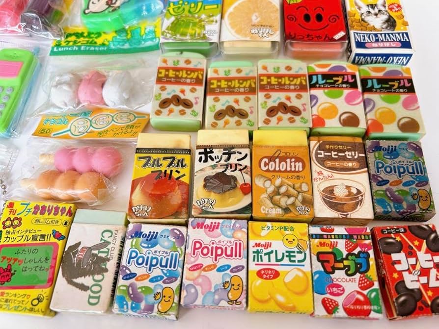 Amazon | レトロ 消しゴム まとめ売り | スタンダード消しゴム
