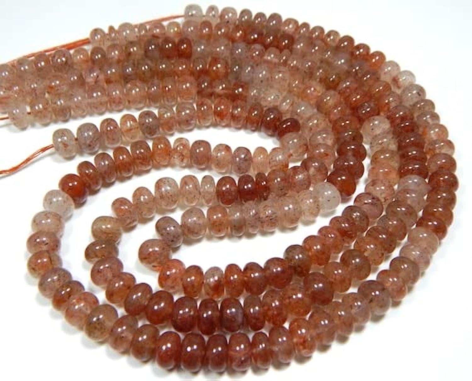 Quartz fraise perles rondelles 7.5x8mm pour fabriquer vos bijoux d'été tendances