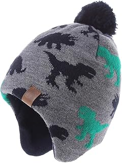 Monimo Baby,Clothing,Baby Boys 0-24m,Accessories,Hats & Caps Boys Winter Hat Baby Knitted Earflaps Hat Thicken Fleece Lining Cap for Kids