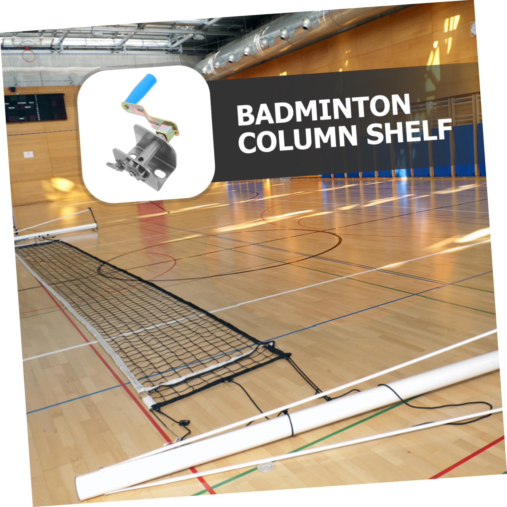 Handkurbel für Badminton und Volleyballnetze mit Schneller Montage Saitenspanner aus Eisen Tragbares Design für Outdoor Sportplätze und Training