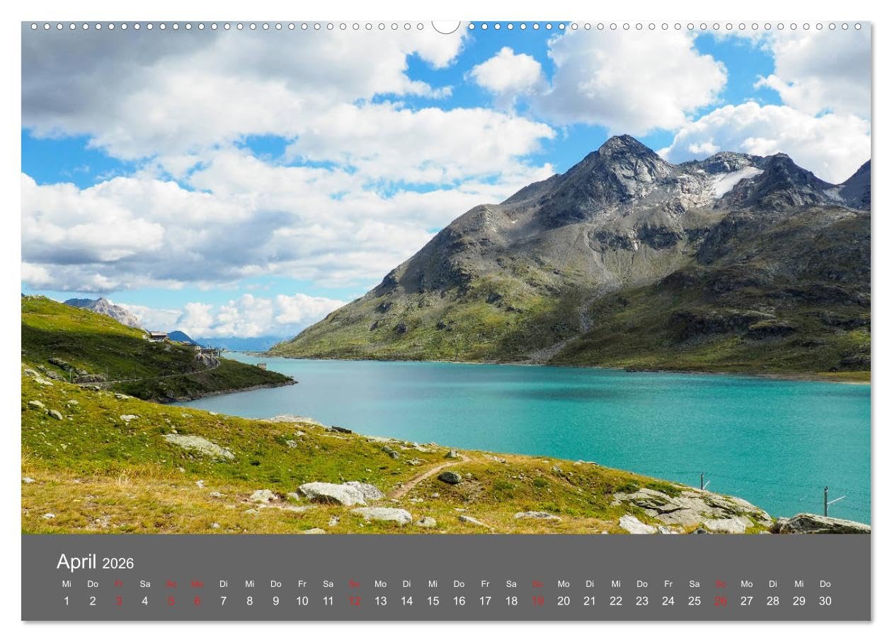 Bergseen der Alpen (Wandkalender 2026 DIN A2 quer), CALVENDO Monatskalender (CALVENDO Natur)