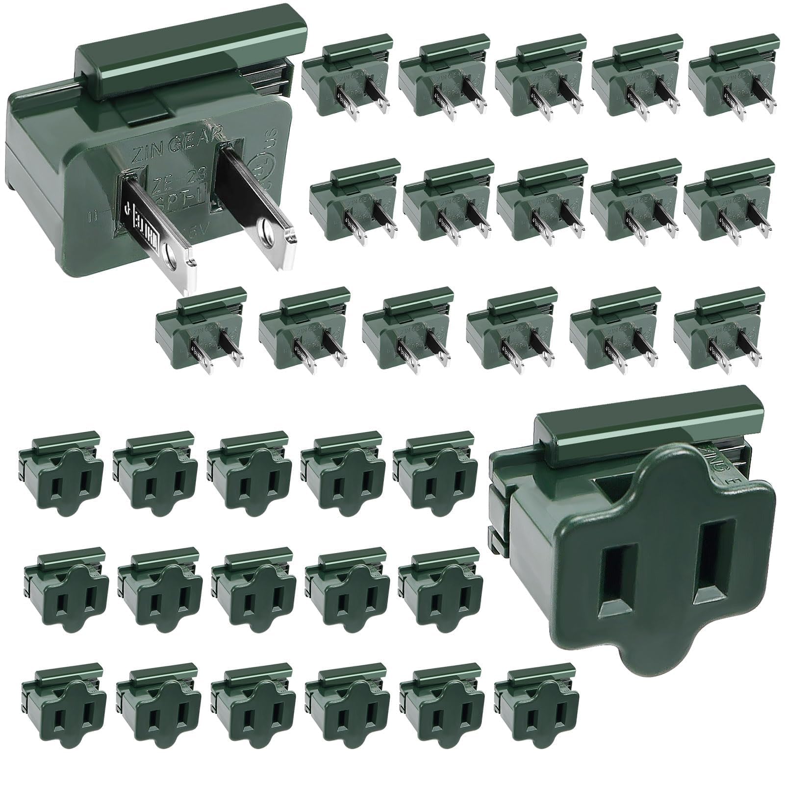 32PCS SPT-1 Christmas Female and Male Slip Plug Electrical_Vampire