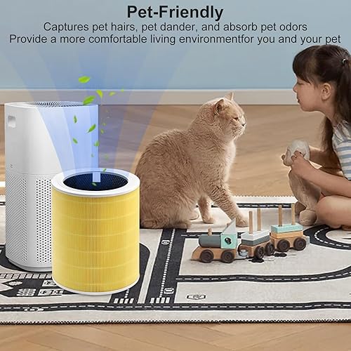 Miniatura 4 de Filtro de repuesto Core 600S compatible con Levoit Core 600s, filtro de alta eficiencia 3 en 1 y filtro de carbón activado, parte # Core 600S-Rf,