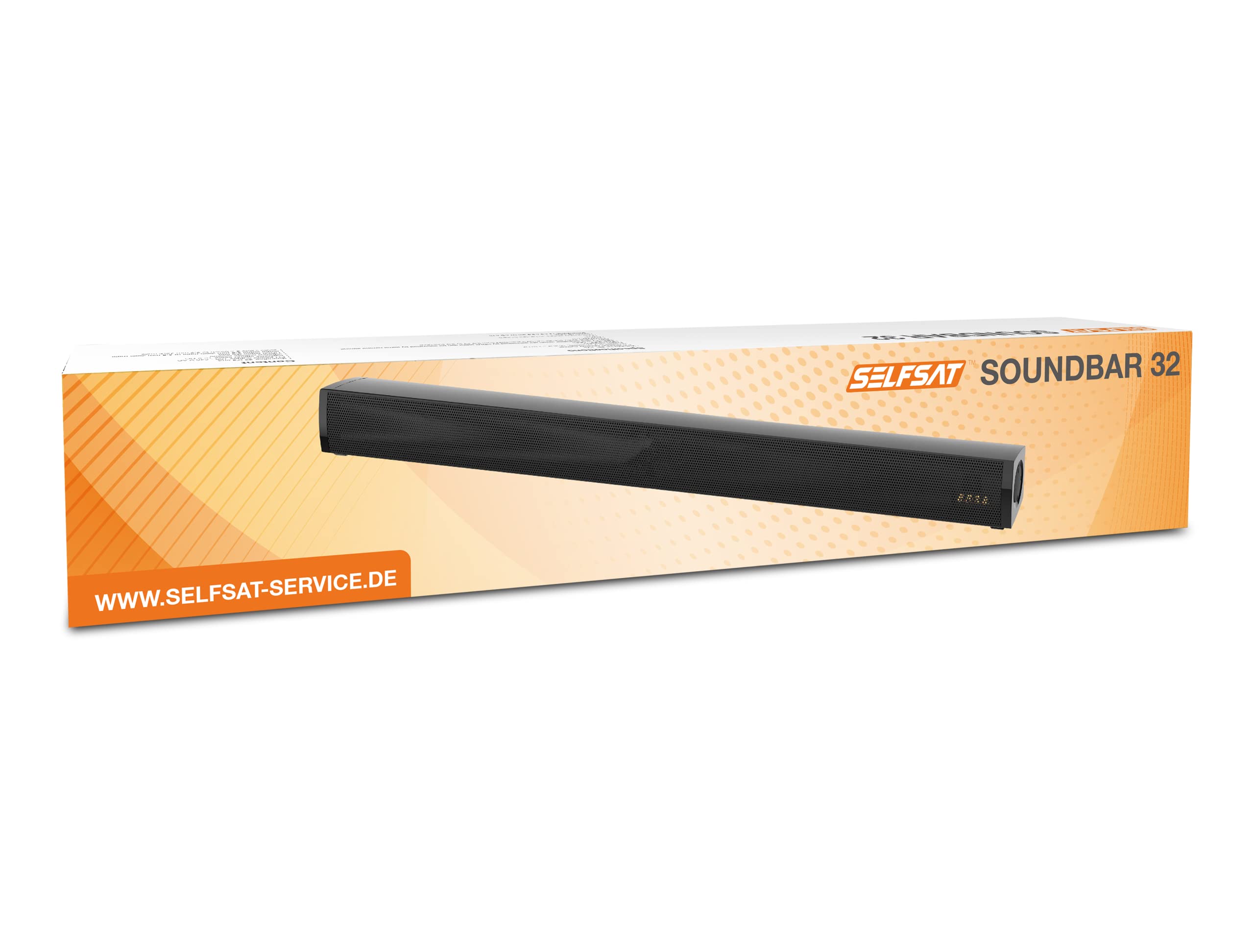 Selfsat Soundbar 32 (soundbar da 12 V, adatto per TV da 32"), Bluetooth, colore: nero