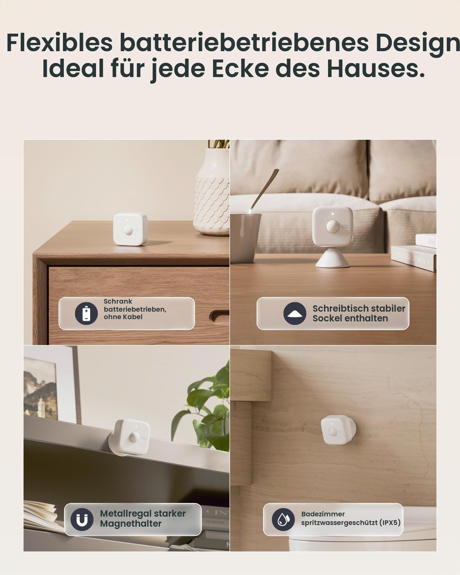 SwitchBot Sicherheitsset mit 3 Türkontakten und 2 Präsenzmeldern, 5er-Pack | Tür-/Fensterkontakt, mmWave, PIR, Lichtsensor, App-Alarm, Matter über Hub für Alexa, Apple Home, Google Home, Home Assistant