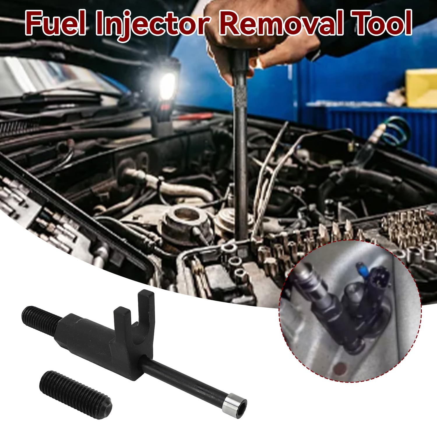Tissting Kit di Strumenti per la rimozione degli iniettori di Carburante, 3418 Estrattore di Ricambio per iniettori Motore per 6,7 Litri Powerstroke DIESELSs F‑450 F‑550 2011-2018