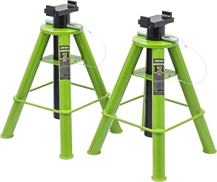 Arcan Professional Tools 10 Ton Medium Height Pin Type Jack Stands (Pair)