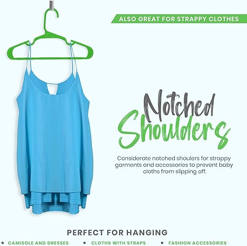 Vista 21 de Utopia Home Paquete de 40 perchas para niños, perchas de plástico de 11.5 pulgadas para armario, perchas para ropa y colgador infantil para armario