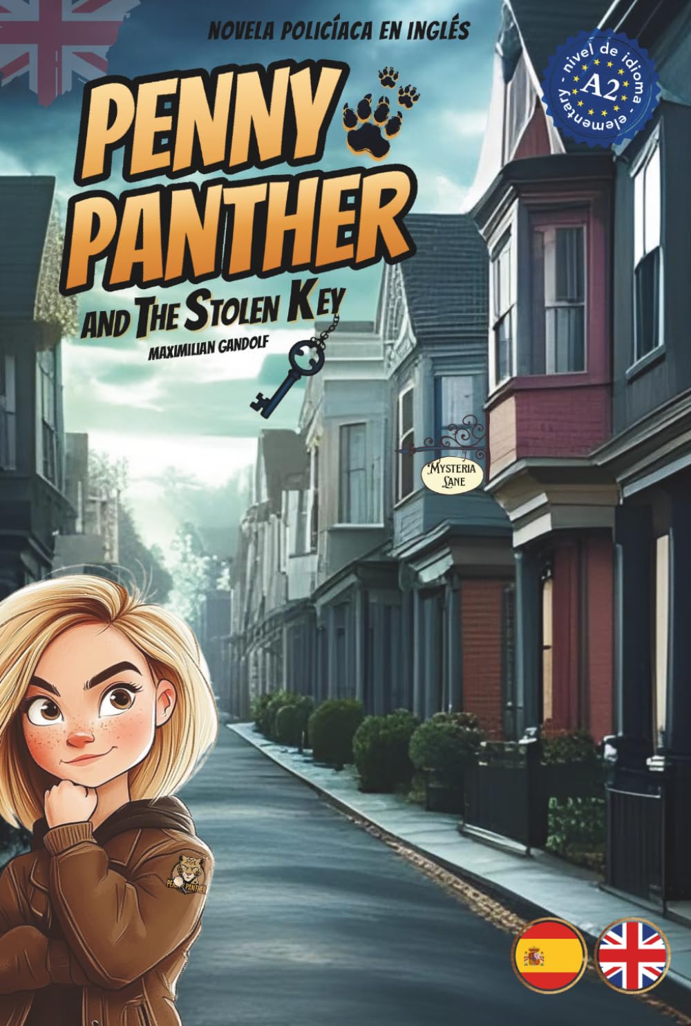 Penny Panther and the Stolen Key (novela policíaca lingüística / novela policíaca educativa - inglés A2): aprender inglés - relatos cortos en inglés ... del segundo año de aprendizaje - 9-12 años