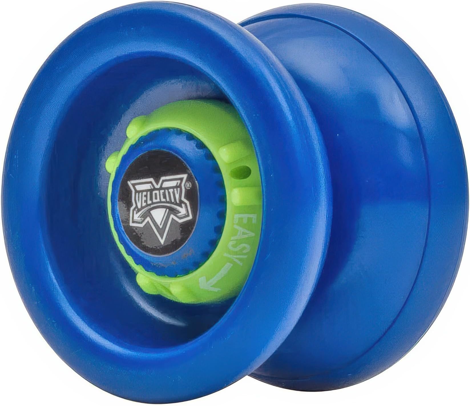 YoyoFactory Adjustable Velocity High-Performance YoYo Black with Blue Dial - Adjusts for Beginners and Pro - Stainless Steel Bearing - Includes Spare String and Guide - Ages 13+ (Blue with Green Dial)