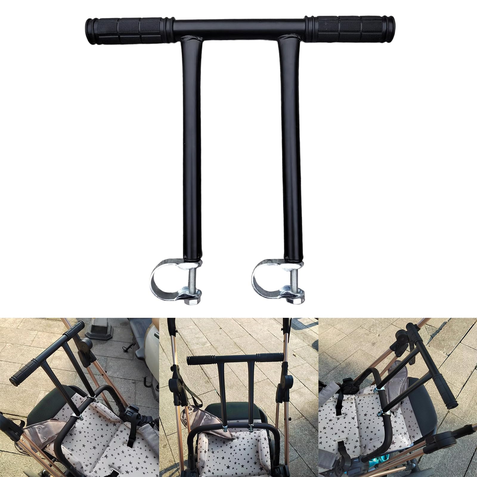 Extensión del para tubos de 22-38 mm agarre ergonómico reduce la tensión en la espalda Extensor del del cochecito