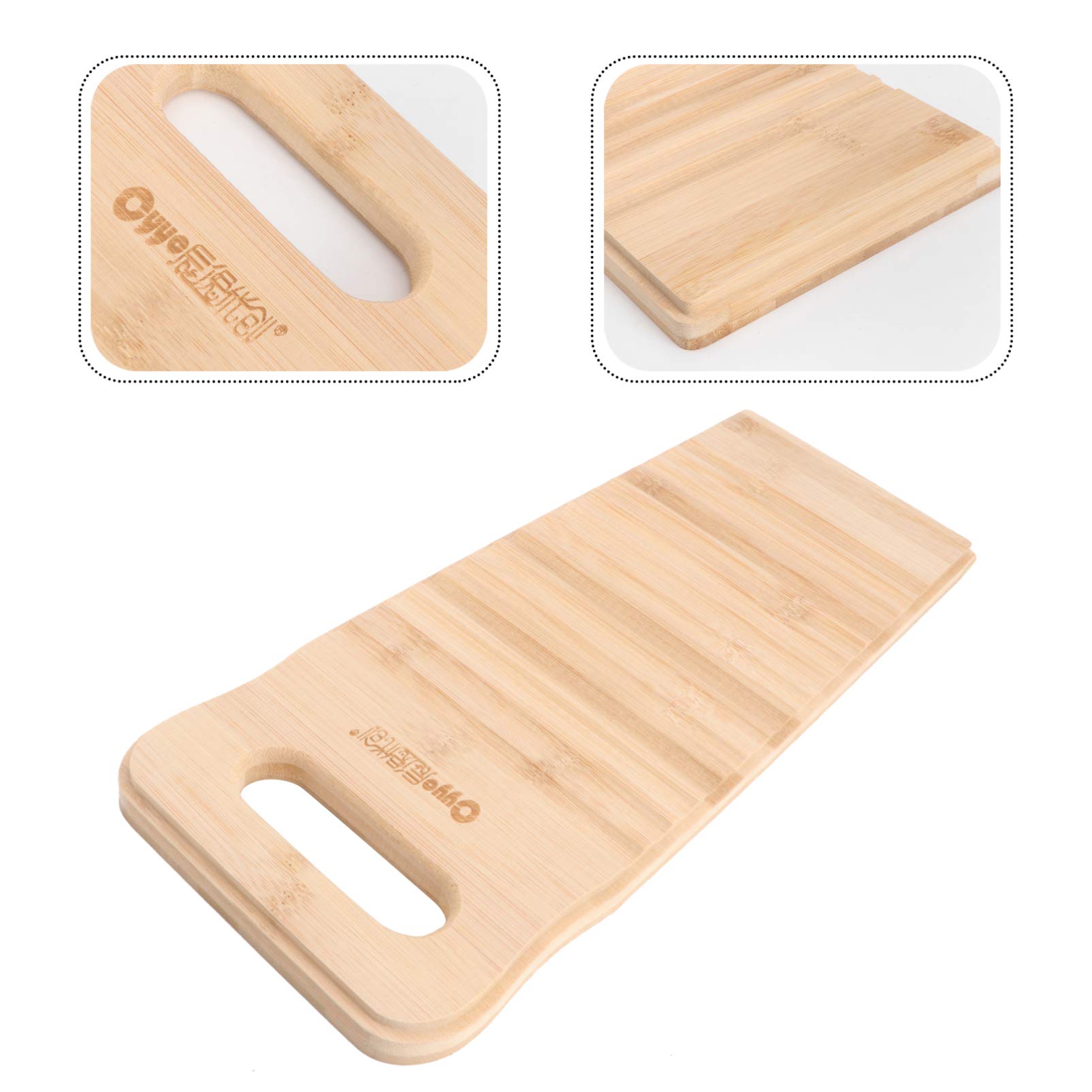 DOITOOL Hand Wash Boards Home Washboard Non-Slip Bamboo Wood Laundry Board Laundry Accessories Random Style