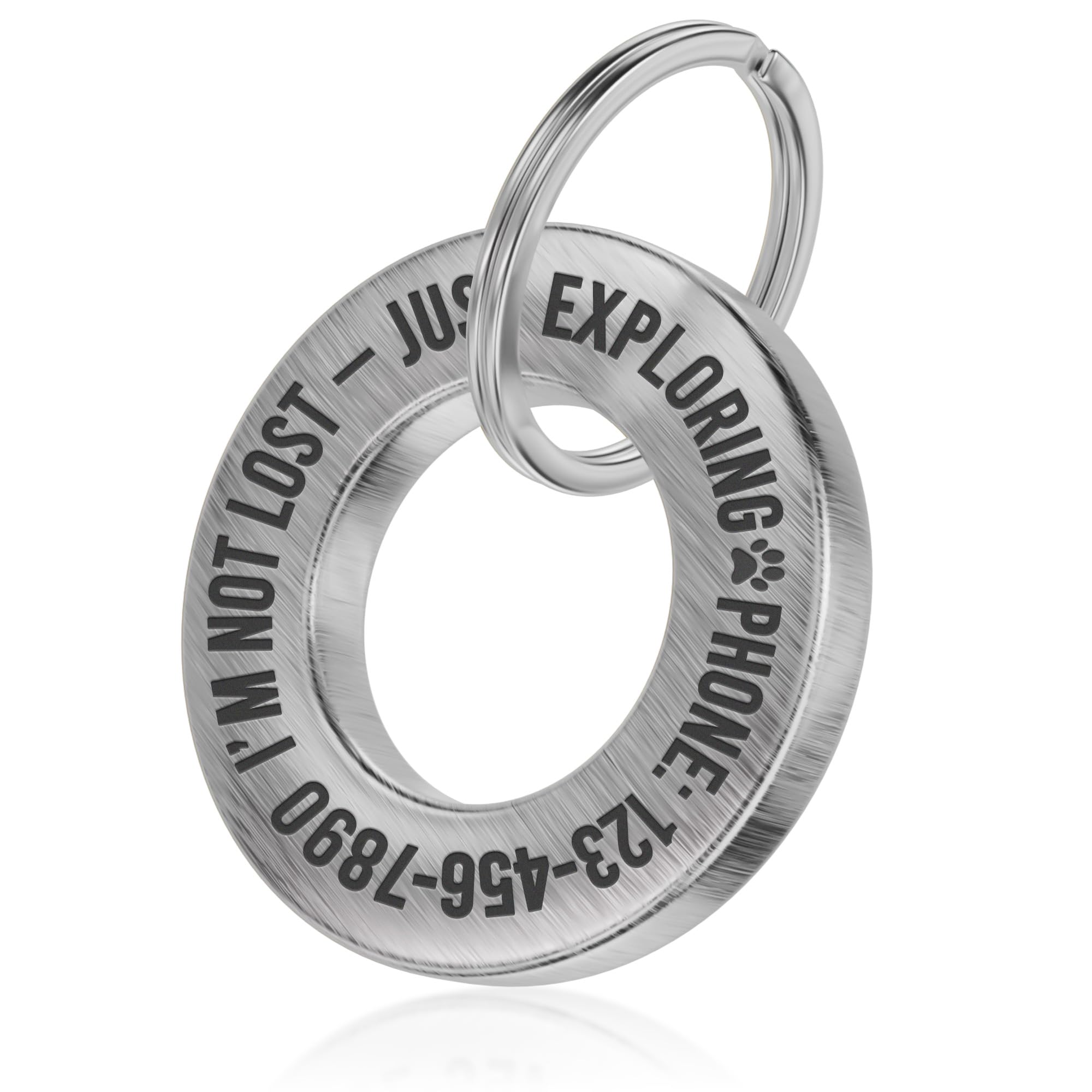 Charmify Dog Tag Engraved UK – Personalised Stainless Steel Pet ID Tag for Dogs or Cats | Custom Deep Engraved Name Tag for Dog Collar | Durable Pet Tag with Clear Lettering & Polished Finish (S size)