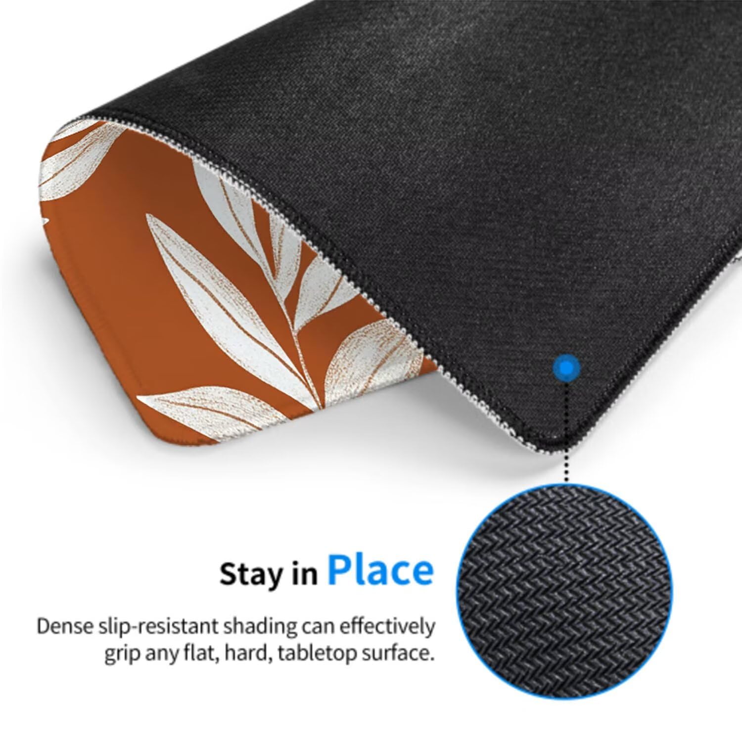 Pomarańczowa podkładka pod mysz pod mysz pod mysz do gier XXL 1200 x 600 x 3 mm podkładka pod mysz gumowa liście duża podkładka pod mysz dla graczy akcesoria wodoodporne PC, do klawiatury laptopa w