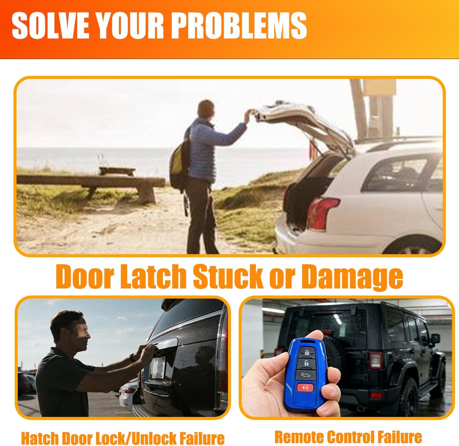 Trunk Latch Actuator for Toyota Camry 2002-2006, No. 64600-AA020, 64600-33091 Tailgate Lock Assembly, Mechanism Liftgate Latch Lock Actuator (Rear Door Latch Rear Hatch Latch)