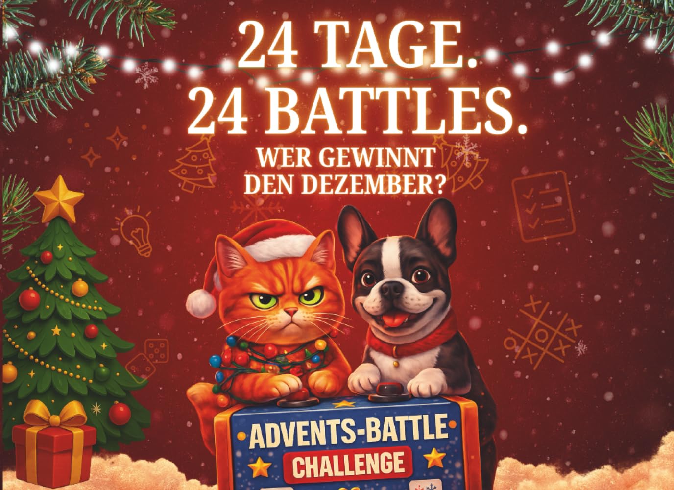 Advents-Battle – Das große 1-gegen-1 Weihnachtsduell: 24 lustige Duelle & Challenges für Paare, Freunde & Familien – perfekte Offline-Zeit in der Weihnachtszeit!