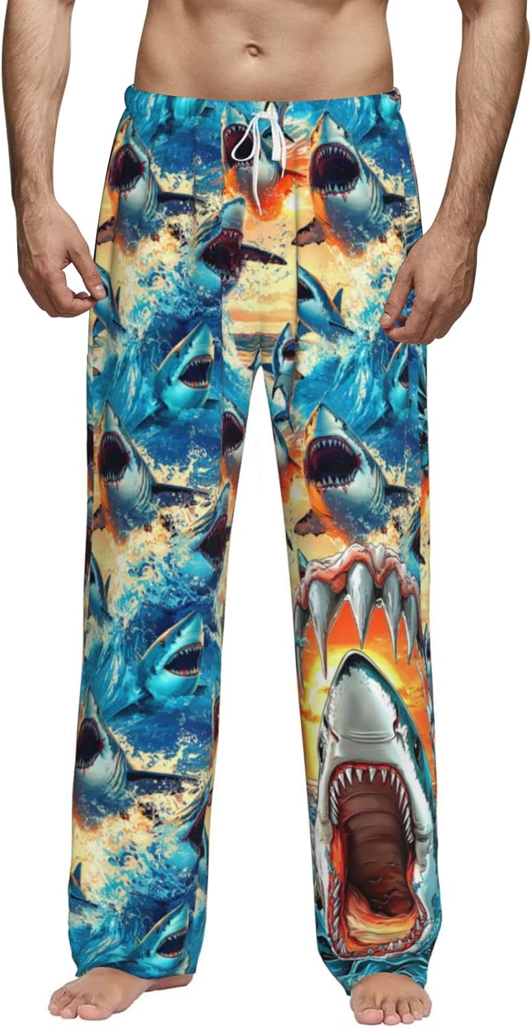 Mens Pajama Pants Soft Lightweight Men's Pajama Bottoms Sleep Lounge Pants For Men With Pockets Drawstring