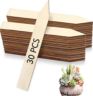 30Pcs Wooden Plant Labels, Outdoor Indoor Garden Markers and Name Tags f...