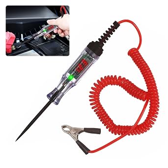 Circuit Tester,3-120V DC Car Fuse Tester Pen for Car Truck,Voltage Tester With LED Digital Test Light,Electricity Tester for Automotive,Fuse,Wiring Circuit Checking
