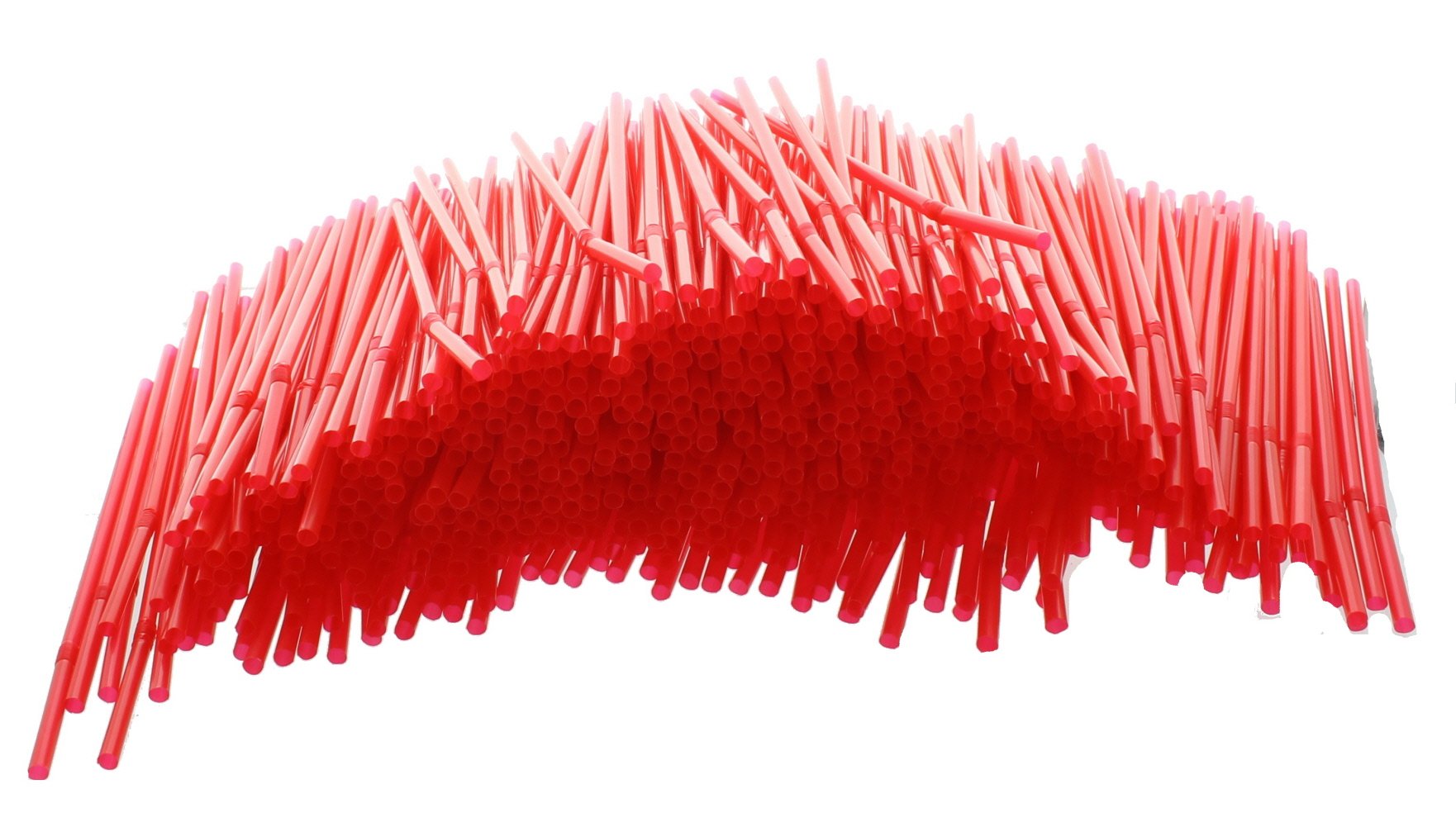 500 Ct Red Flexible Drinking Straws Bendable Soda Party Restaurant Bulk Supplies