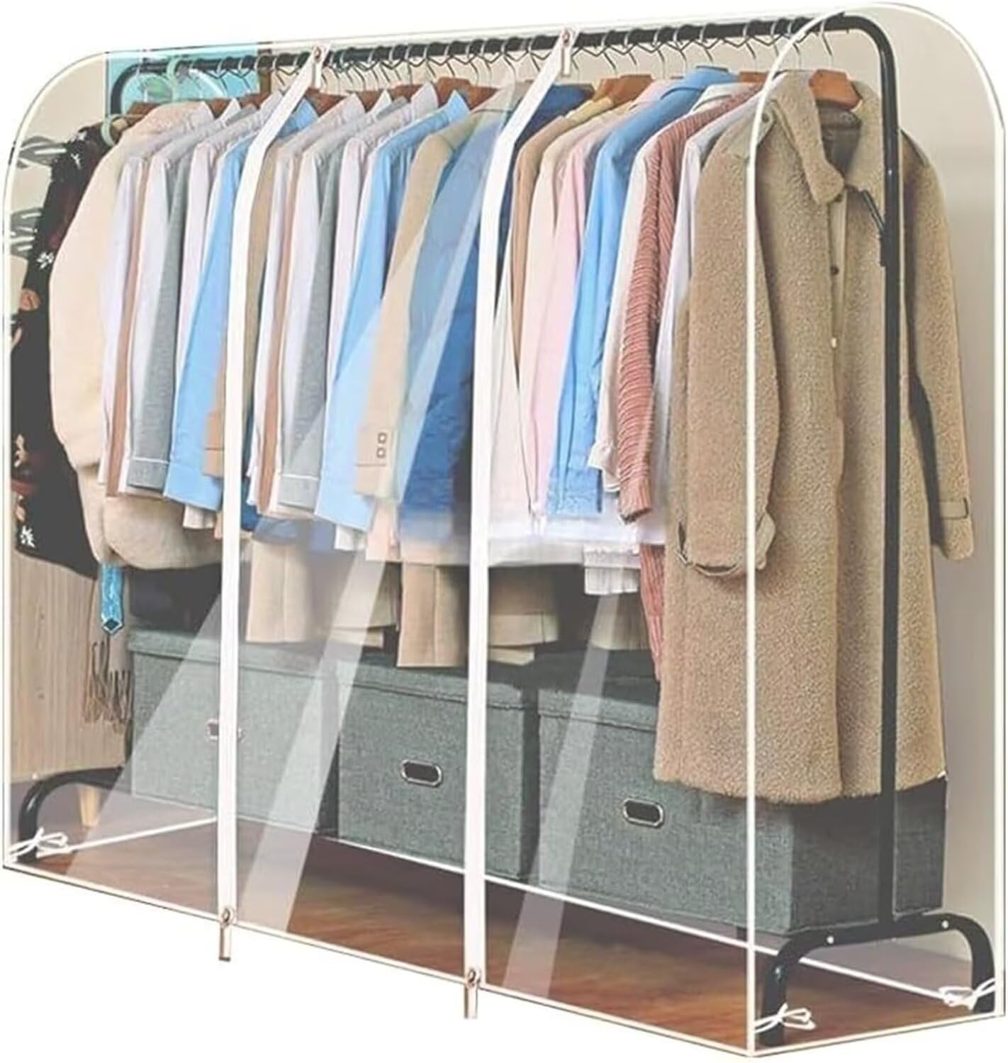 Bolsas para Guardar Ropa | Cubierta Protectora Transparente Para Trajes - Transparentes Antipolvo Organización Almacenamiento Chaqueta Abrigo Traje Vestido de Fiesta Armario Ropa