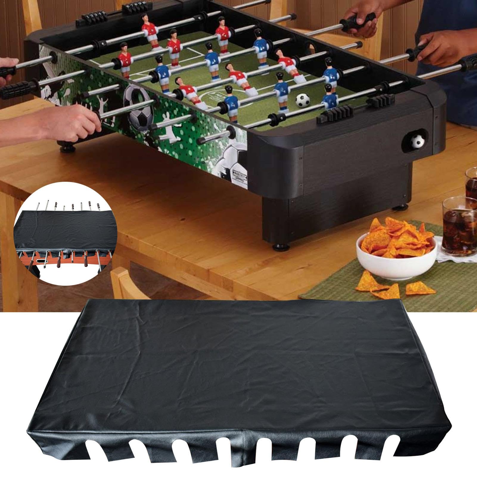 Copertura per balilla da calcio, impermeabile, protezione completa, facile da mettere e togliere con fascia elastica, copertura robusta di qualità per calcio balilla, per interni ed esterni