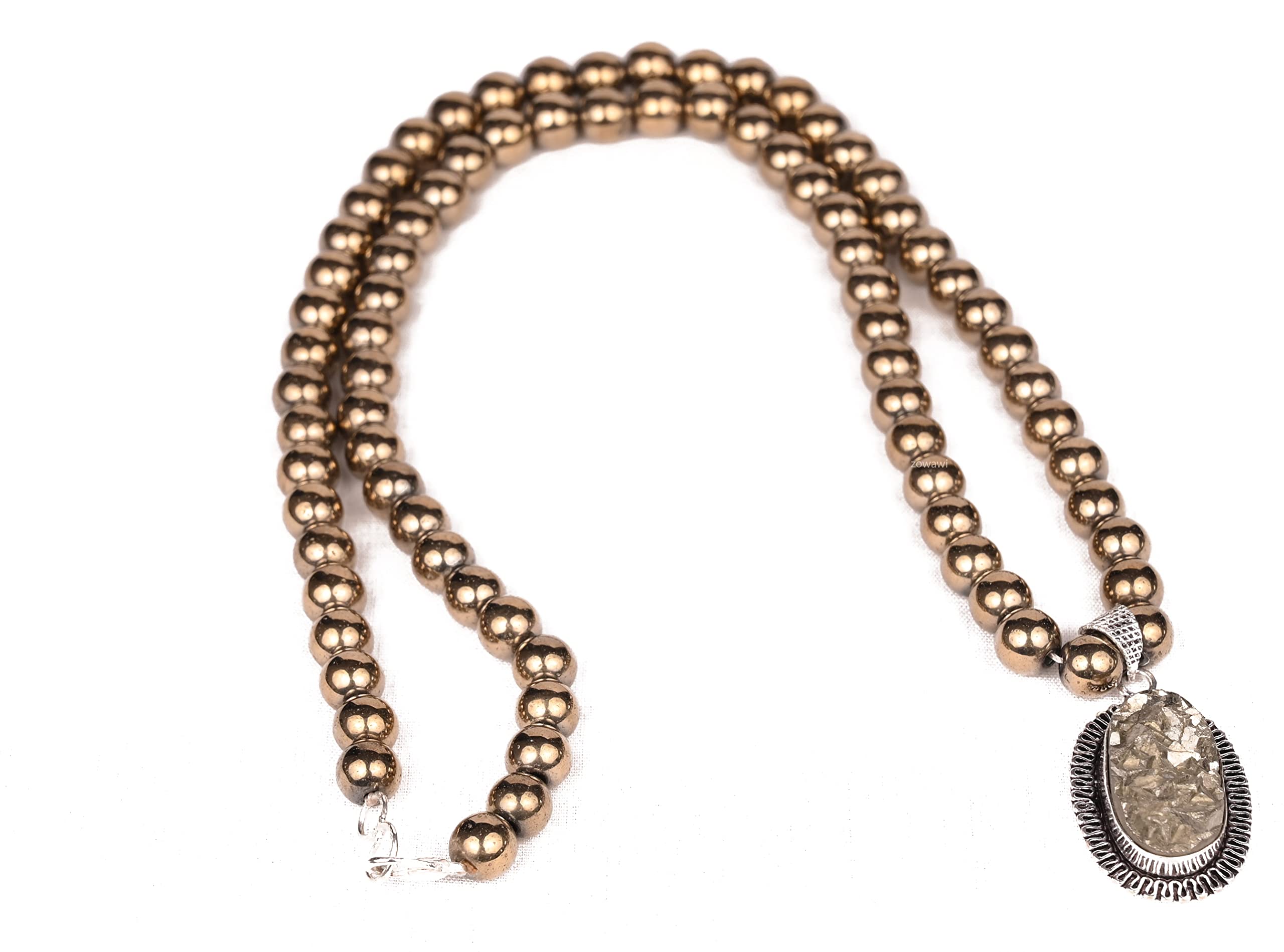 MAUTIK SADIWALA Natural Golden Pyrite Necklace With Pendant In 925 Sterling Silver, For Unisex Adult (Golden Pyrite Necklace Pendant) (B0C1LDS4RT) Amazon Price History, Amazon Price Tracker