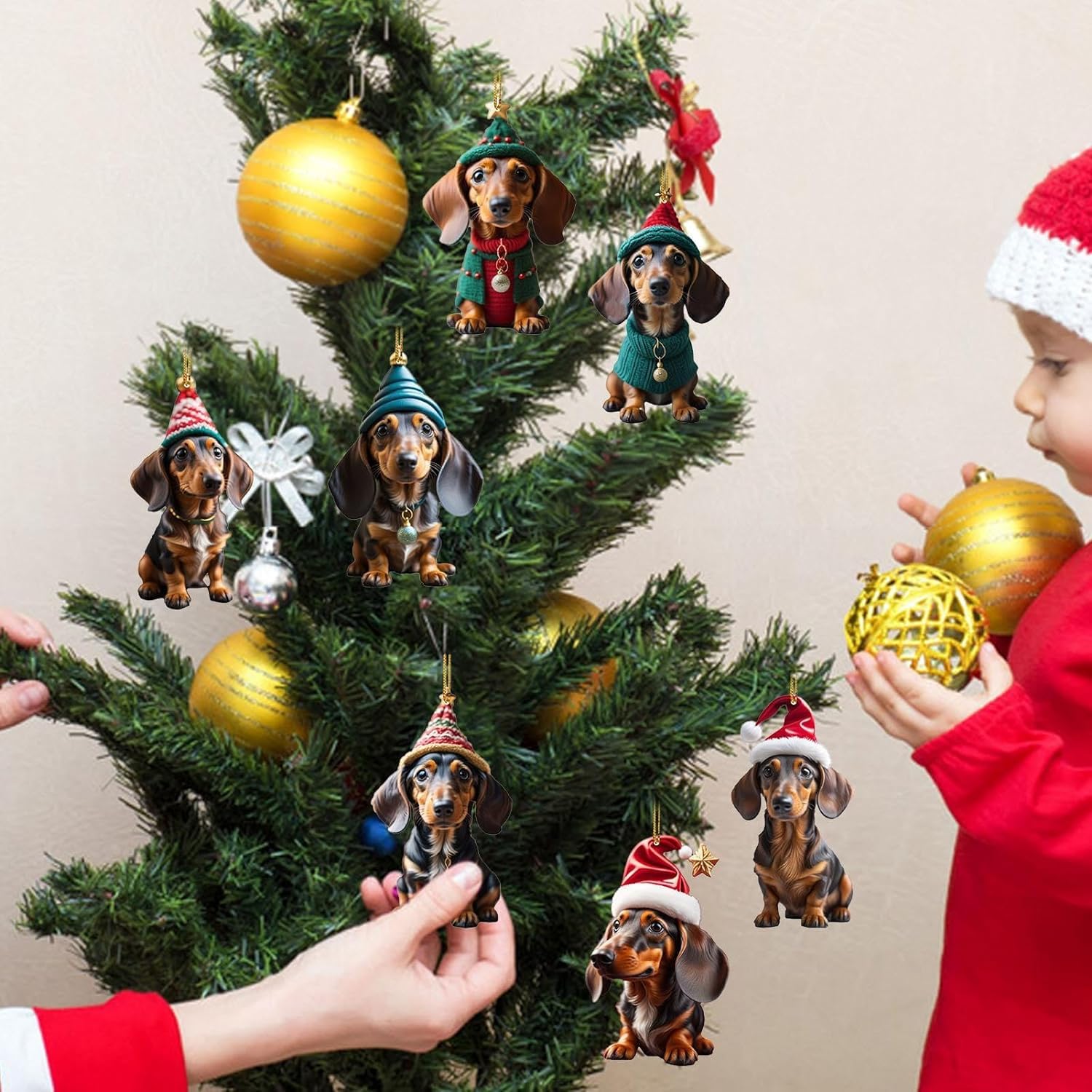 Sapin De Noël Lumineux RATAGS – Bois – Erzgebirge Allemagne – Figurine Chien