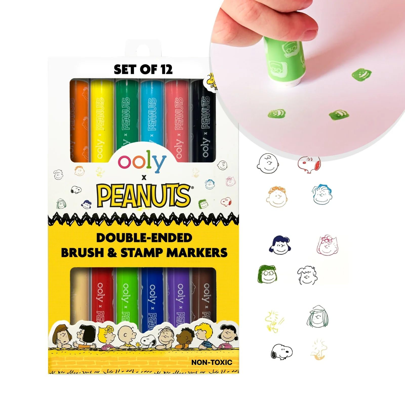 Amazon.com: Ooly x Peanuts Double-Sided Stamping Markers with