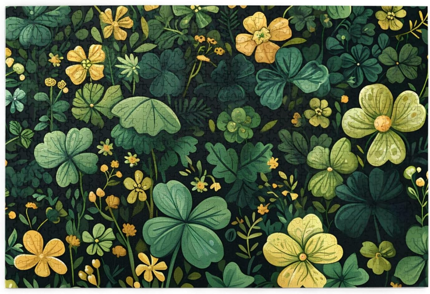 1000 Pieces St Patrick's Day Shamrock Jigsaw Puzzles for Family Fun and Gift Giving