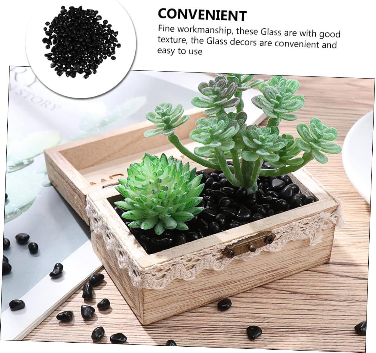 Fish Tank Gravel for Aquarium Decorative Gravel 1900g Waterproof Planter Stones