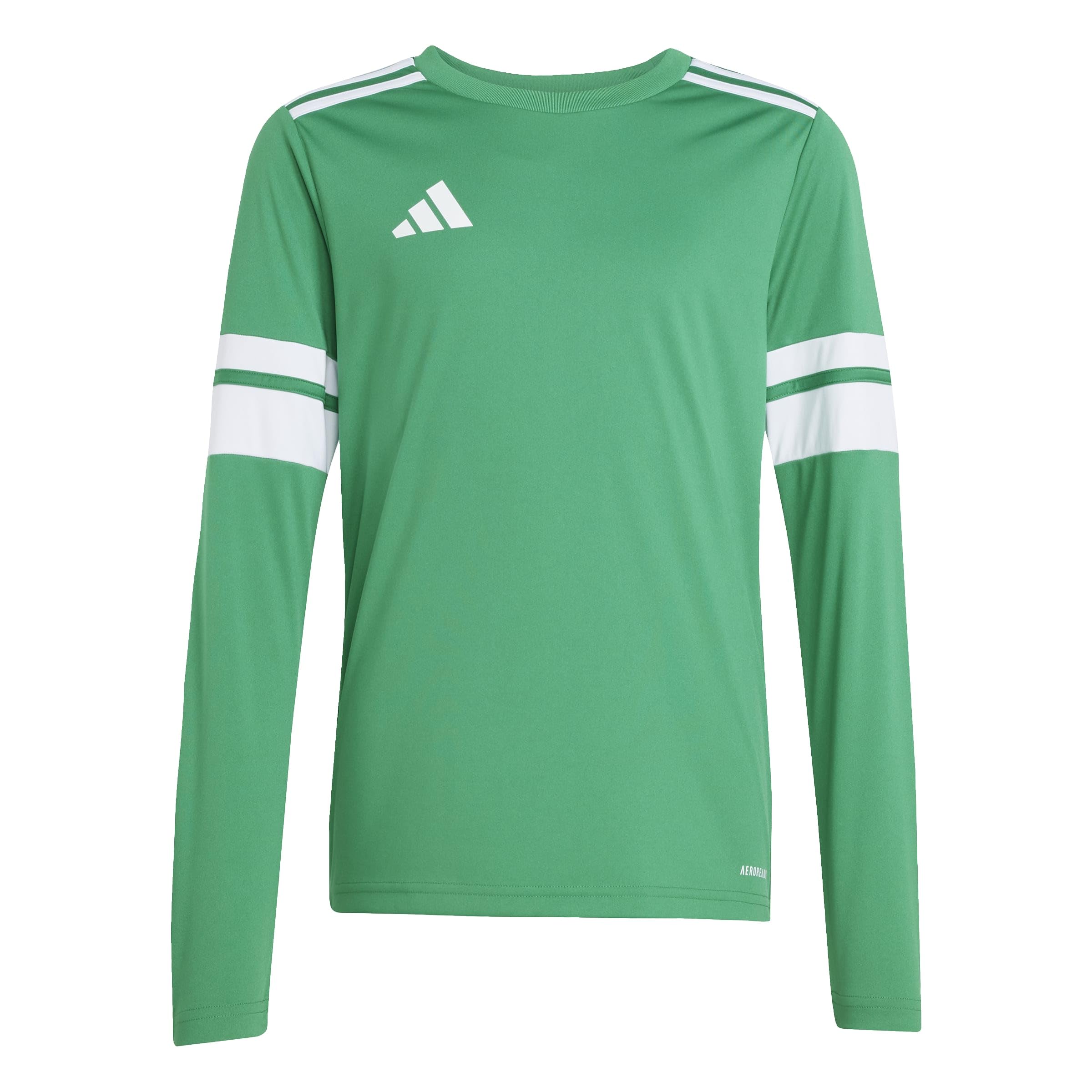 adidas Unisex Kids Squadra25 Jersey Long Sleeve Kids Shirt, Team Green/White, 5-6 Years