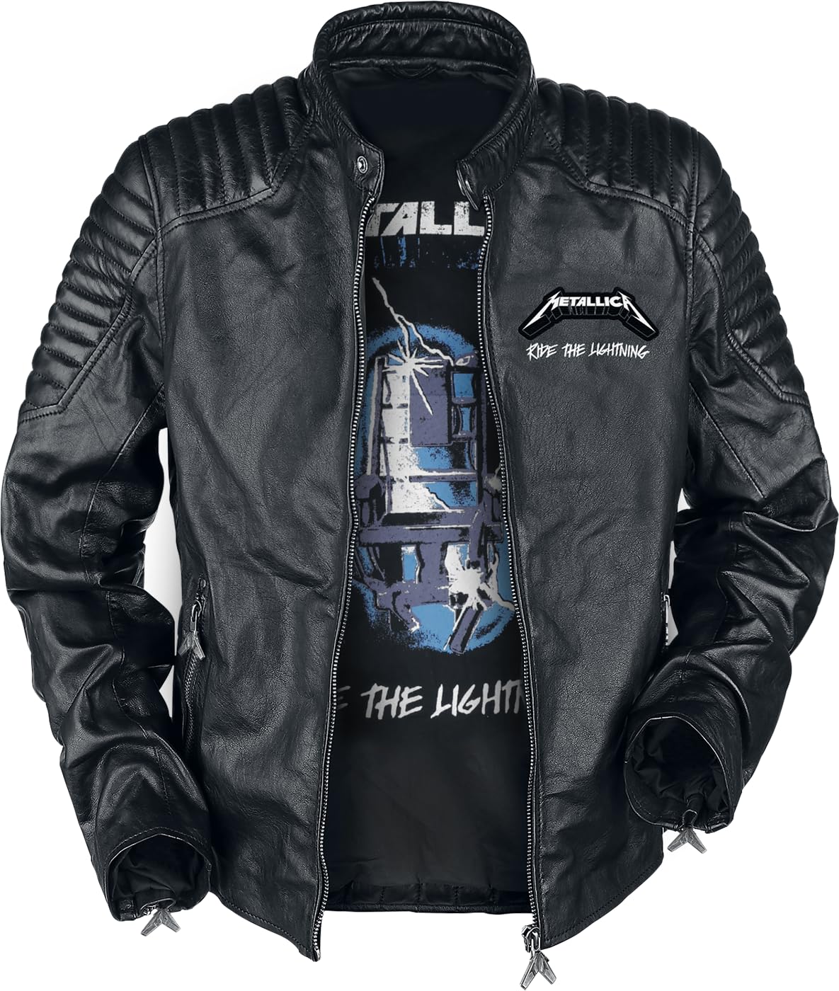 Metallica Ride The Lightning Männer Lederjacke schwarz Band-Merch, Bands