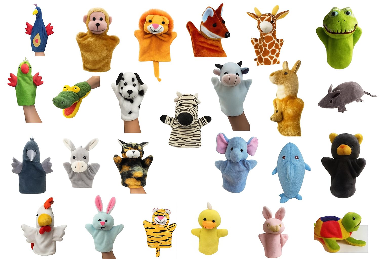 VARUSH Wild Animals & Birds Storytelling Hand Puppets 25 Pcs | Hand Puppets for Kids | Soft Plush Finger Puppet Toy | Educational Storytelling Toy | Preschool Learning & Party Favors-image-20