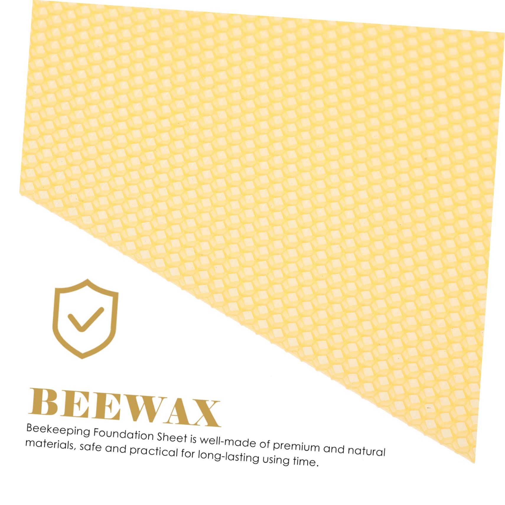 VANZACK 30 Láminas Base de Panal de Abejas de Cera Natural para Apicultura, Alta Producción y Rápida Formación de Colmena, Color Amarillo, Ideales para Manualidades y Fabricación de Velas