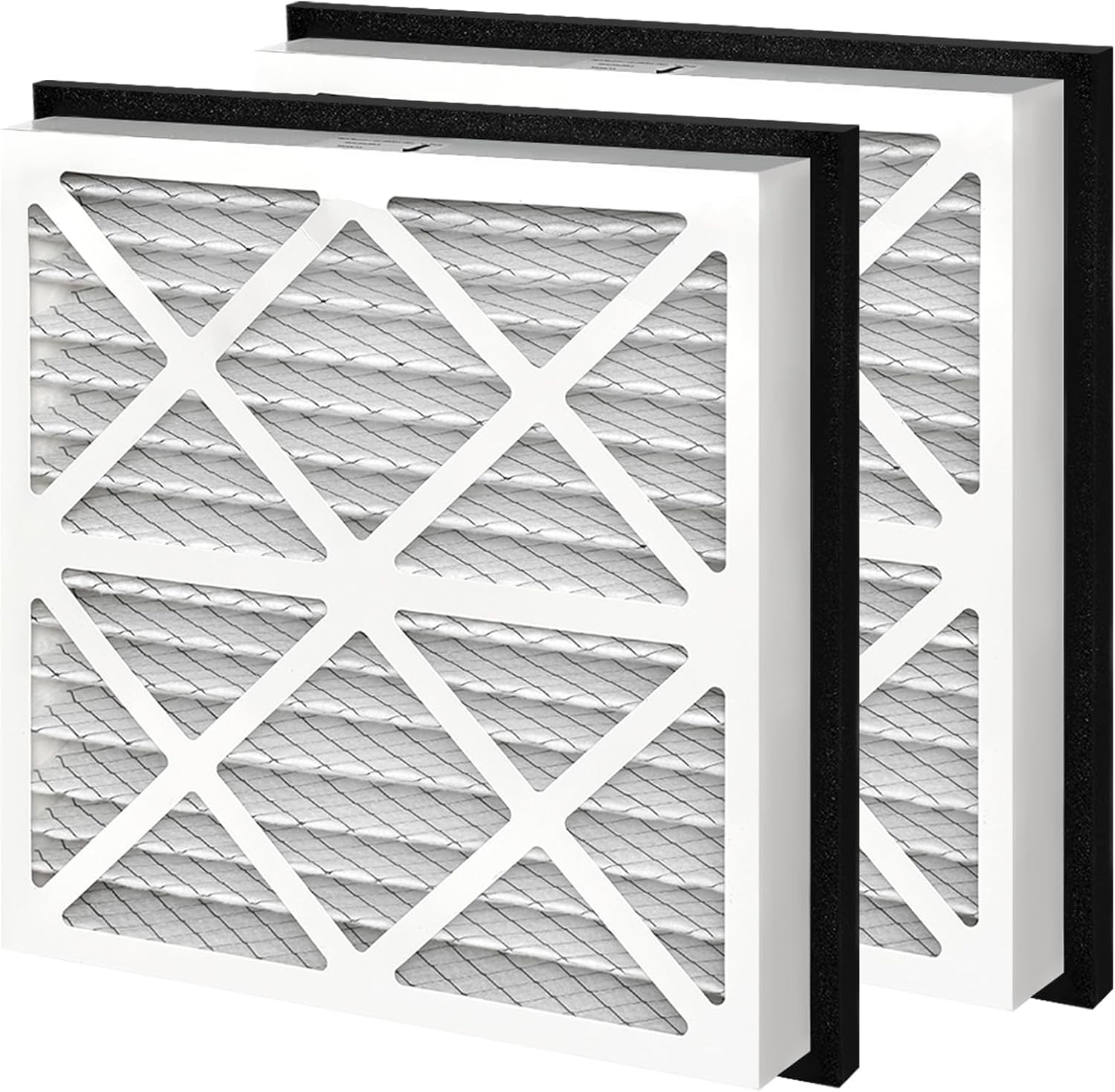 Vilaso 14x14x3 MERV 13 Pleated Air Filter Replacement for Zephyr VGF Series 14x14x3 Whole Home Return Air Grille, 3" Deep Pleat Filter Fits 1" Standard Return Grilles with No Modification, 2 Pack