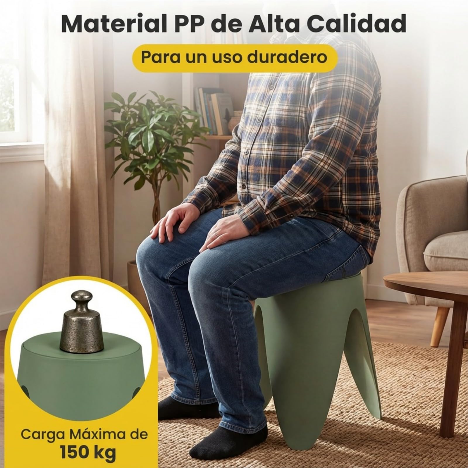 COSTWAY Juego de 8 Taburetes Apilables, 46 CM Taburetes de Plástico Encajables, Sillas Portátiles sin Respaldo para Colegio Aula Estudiantes Adultos Salón Comedor Oficina, sin Montaje, Coloridos