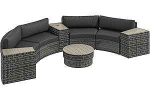 Outsunny 8-Piece Circular Patio Furniture Set