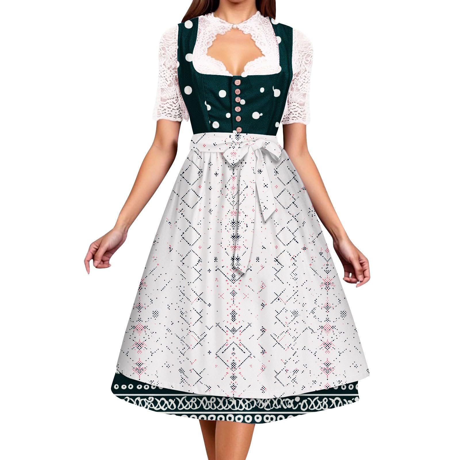 Robe Dirndl fête de la bière pour un mariage thématique ou une soirée folklorique chic