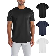 BYLT Signature Drop-Cut T-Shirts 3-Pack Black, Navy & White, L