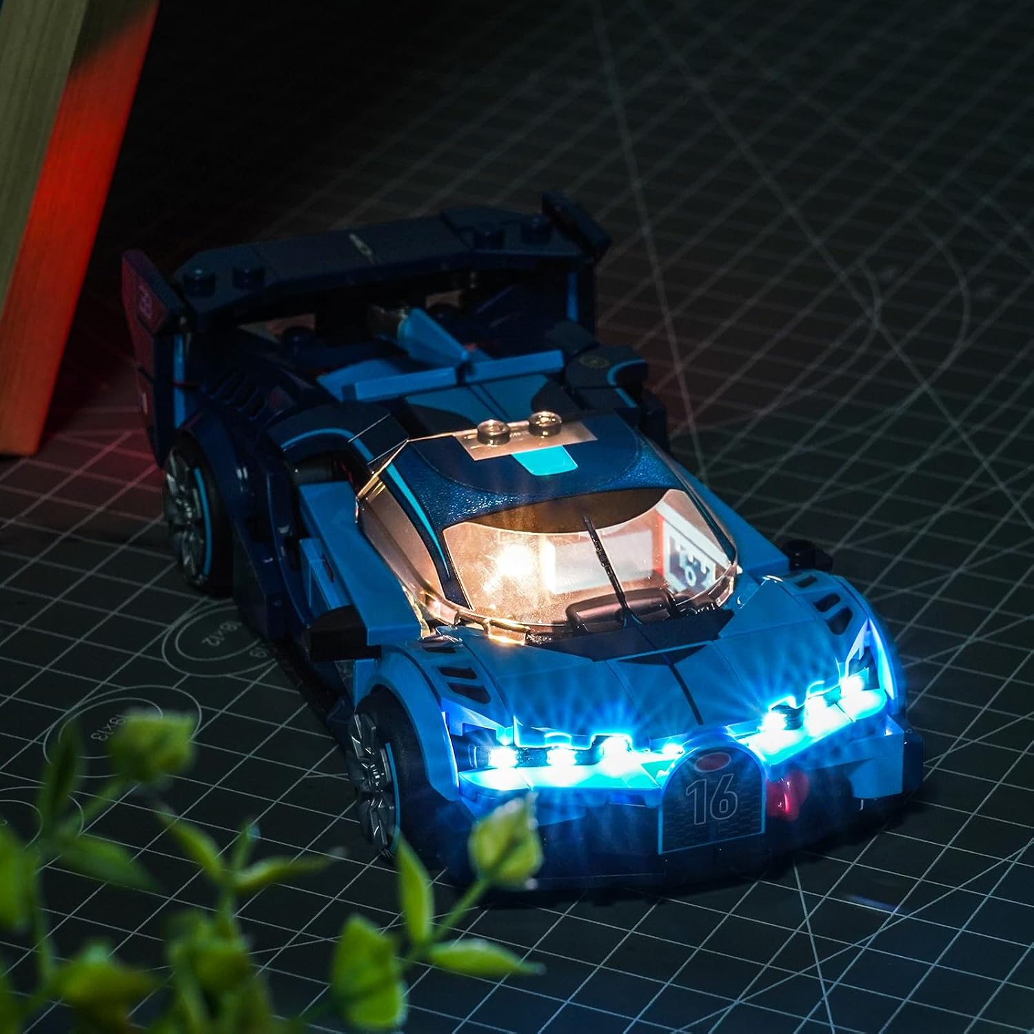 LED Lighting Compatible with LEGO 77253 Bugatti Vision Gran Turismo Hyper Sports Car - JUST Lights,Light Kit Compatible with LEGO Speed Champions 77253,NOT Included The Mode