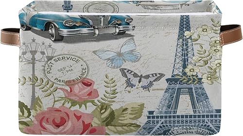 Miniatura 47 de AUUXVA Cesta de almacenamiento con textura de mármol de oro rosa, caja de almacenamiento de lona duradera plegable para juguetes, cesta organizadora