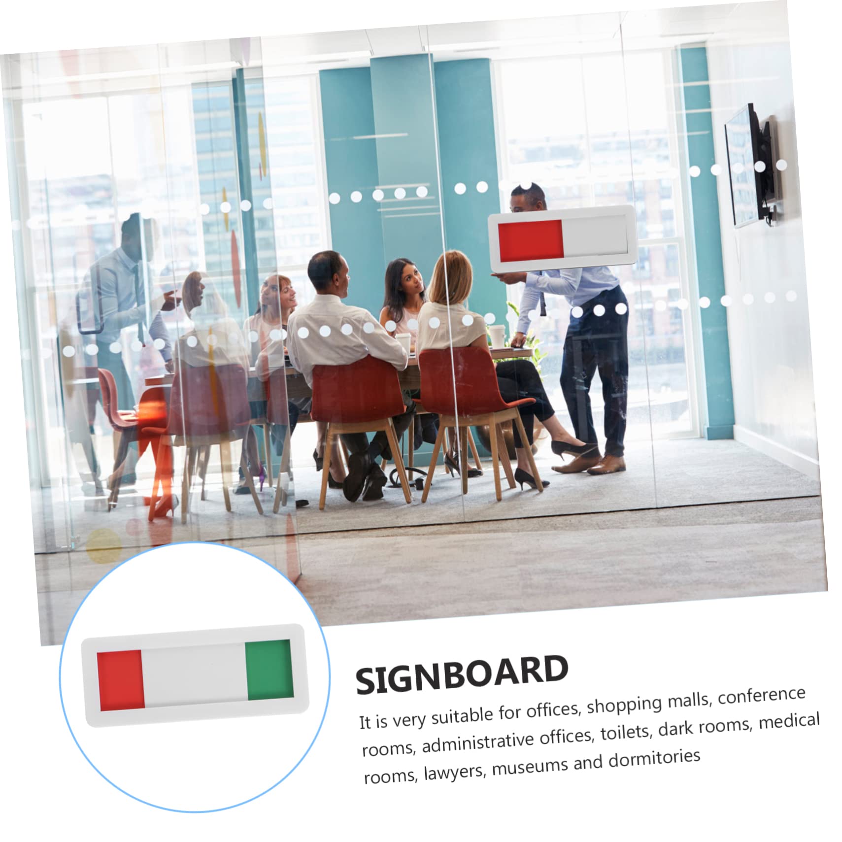 Self Adhesive Office Sign Privacy Signboard Slider Indicator Open ...